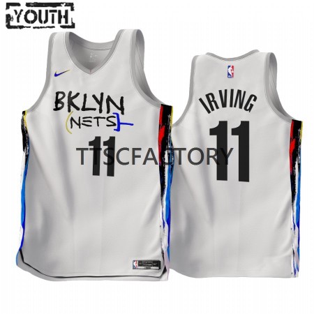 Maglia NBA Brooklyn Nets Kyrie Irving 11 Nike 2022-23 City Edition Bianco Swingman - Bambino